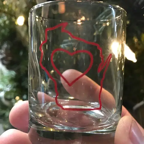 Wisconsin Home Heart Votive Candle - Image 2