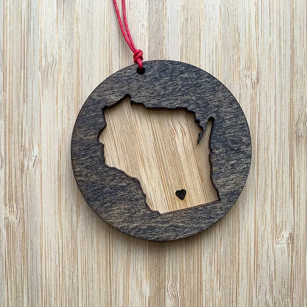 Wisconsin Wooden Ornaments