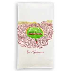 Wisconsin Football Stadium Tea Towel (On Wisconsin)