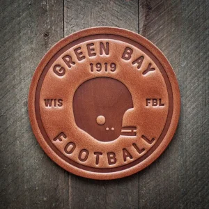 Wisconsin Sports Leather Coaster (Made in Wisconsin)