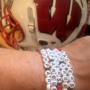 Wisconsin Badger Word Bracelet