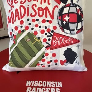 See you in Madison (Wisconsin Badgers) Decorative Pillow
